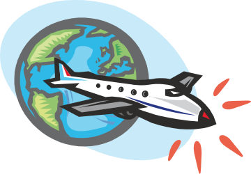 Plane Flying Over Earth - Stunning Clipart Illustration