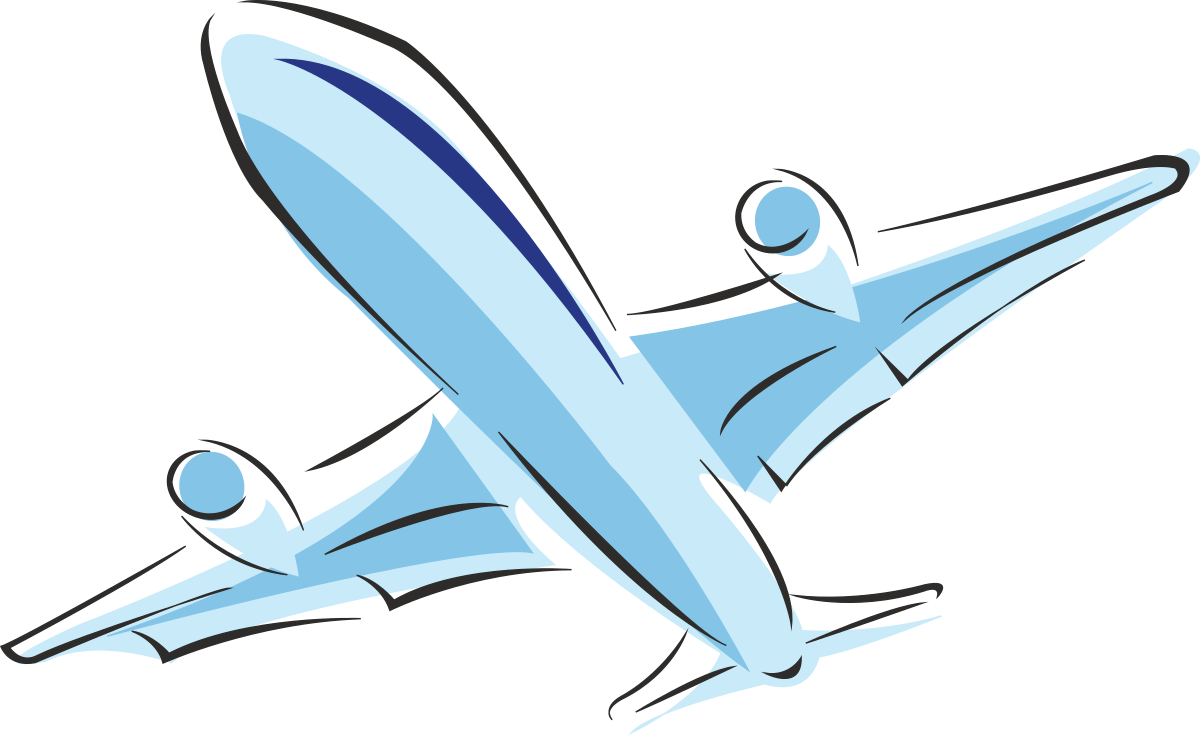 Blue Airplane with Pilot Clipart for Fun and Creativity