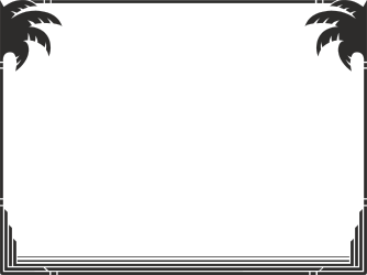Black and White Palm Trees Clipart Frame - Elegant Borders for Design
