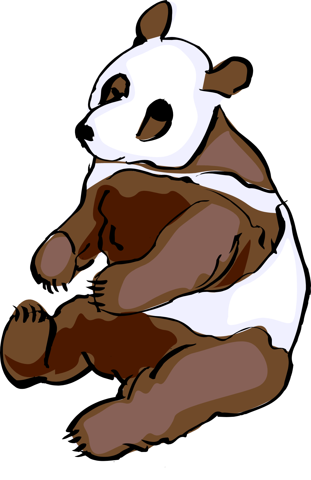 a panda bear sitting on its back clip art png transparent Panda Bear Sitting on Its Back - Adorable Clipart for Nature Themes