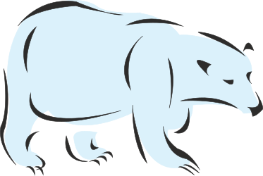 Polar Bear Walking Clipart - Majestic Arctic Icon