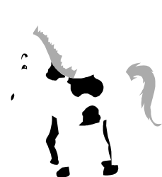 Silhouetted Donkey on Black Background - Stunning Clipart Image