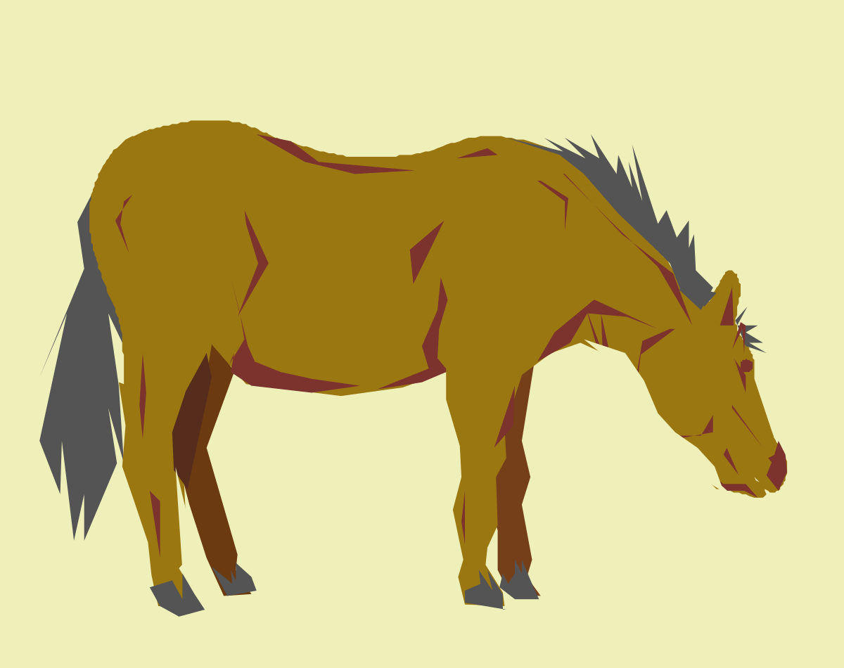 a horse standing on a white surface clip art png transparent Horse Standing on White Surface Clipart - Elegant Equine Graphics
