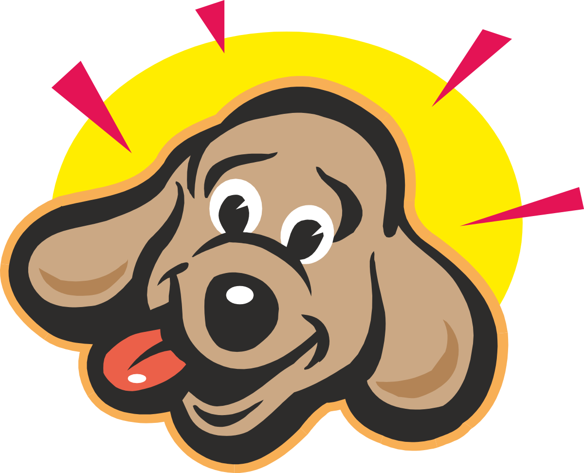 Dog With Sun Background Clipart for Cheerful Designs