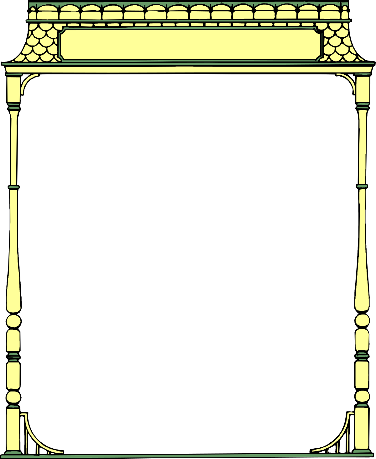 Gold Border Frame Clipart: Elegant Decorative Borders for Your Projects