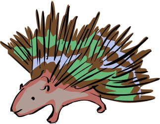 Hedge Hedge with Green and Brown Tail Clipart for Creative Projects
