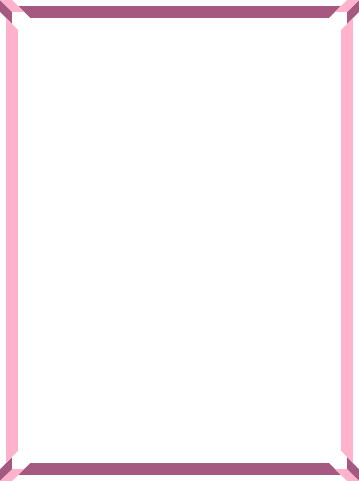 Pink Frame Clipart on Black Background - Elegant Borders and Corners for Designs