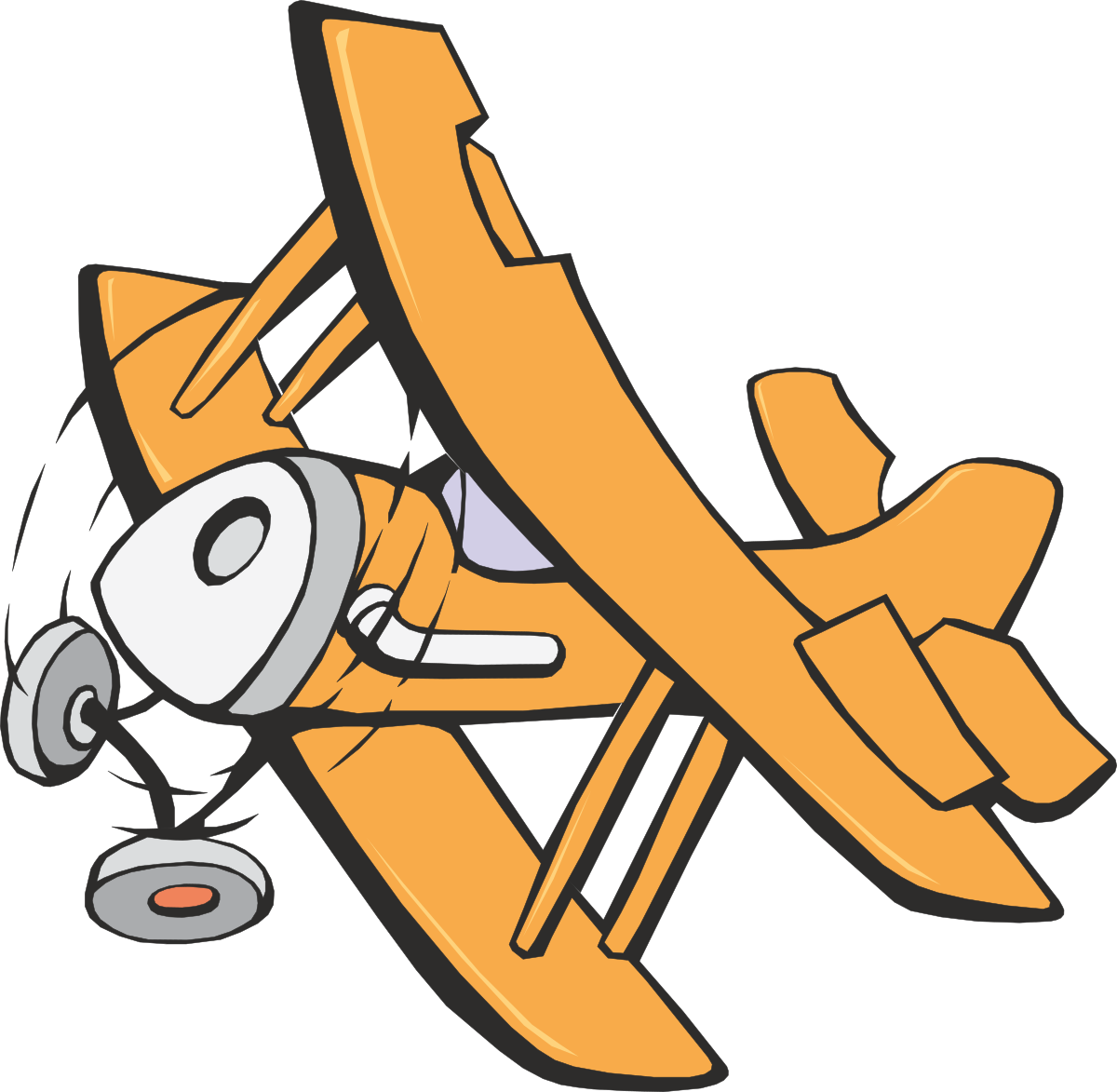 a cartoon airplane with a man in the cockpit clip art png transparent Cartoon Airplane with Pilot in Cockpit Clipart - Fun and Whimsical Graphics