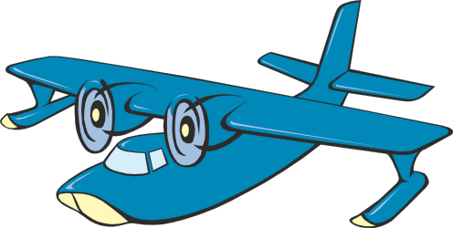 Cartoon Airplane with Face and Eyes Clipart for Fun Designs