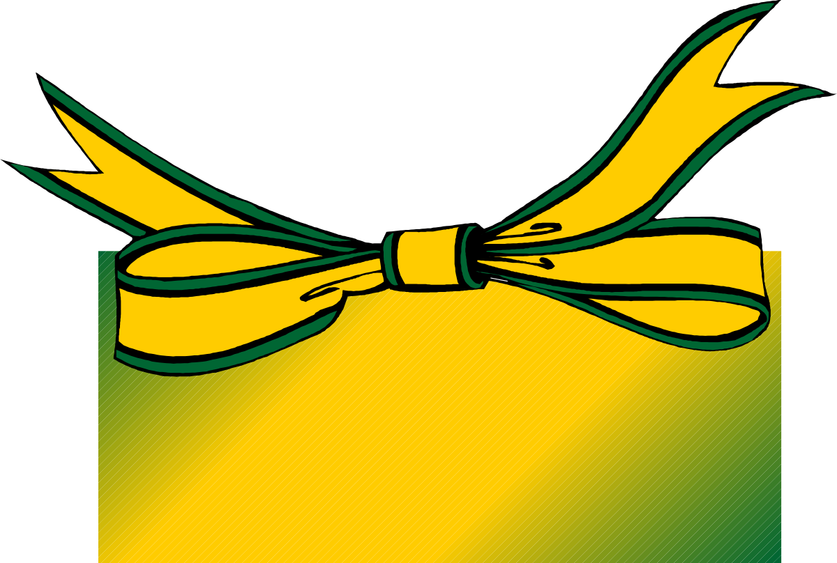 a yellow gift box with a green bow clip art png transparent Yellow Gift Box with Green Bow - Charming Clipart for Celebrations