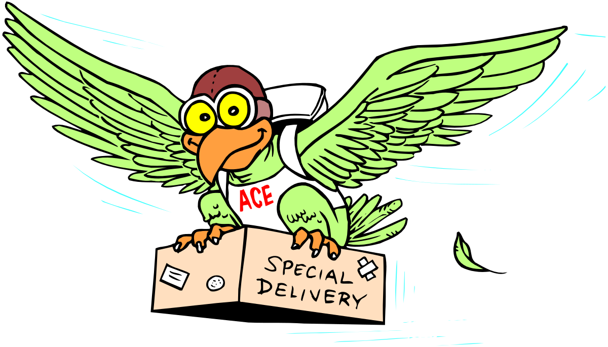 Cartoon Bird Special Delivery Clipart for Fun Projects