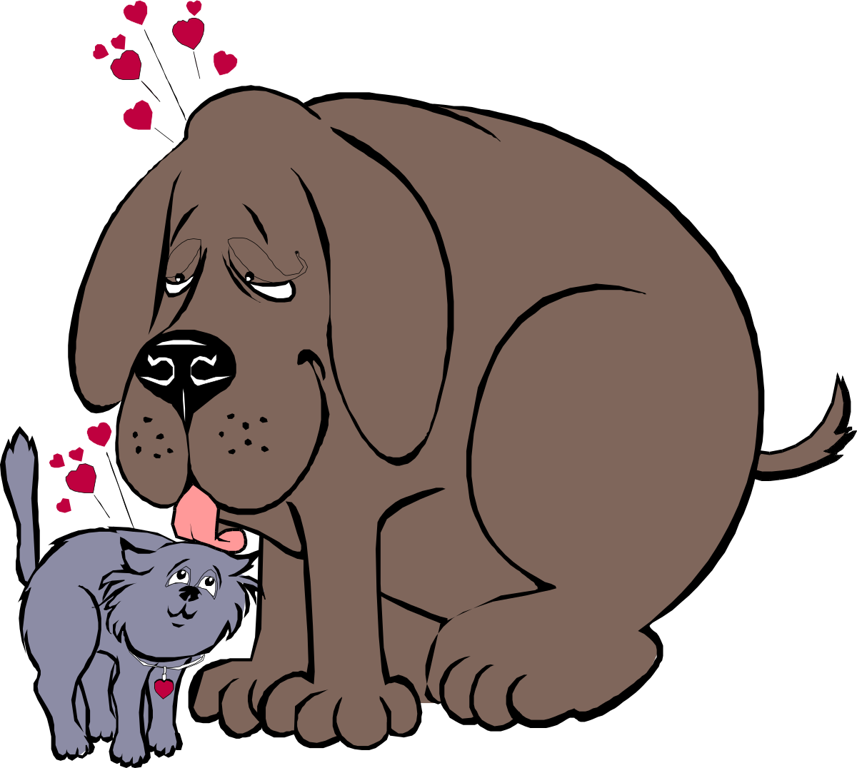 Dog and Cat Together | Charming Clipart for Pet Lovers