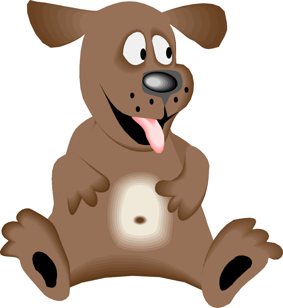 a brown dog with its tongue out clip art png transparent Brown Dog with Tongue Out Clipart - Playful Pet Illustrations