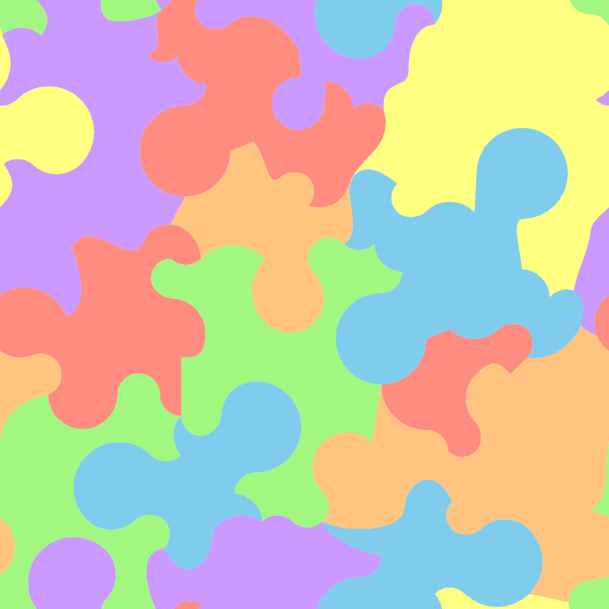 Colorful Puzzle Shapes Clipart Background for Creative Projects