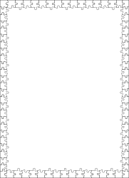 Black and White Puzzle Piece Frame Clipart for Creative Borders