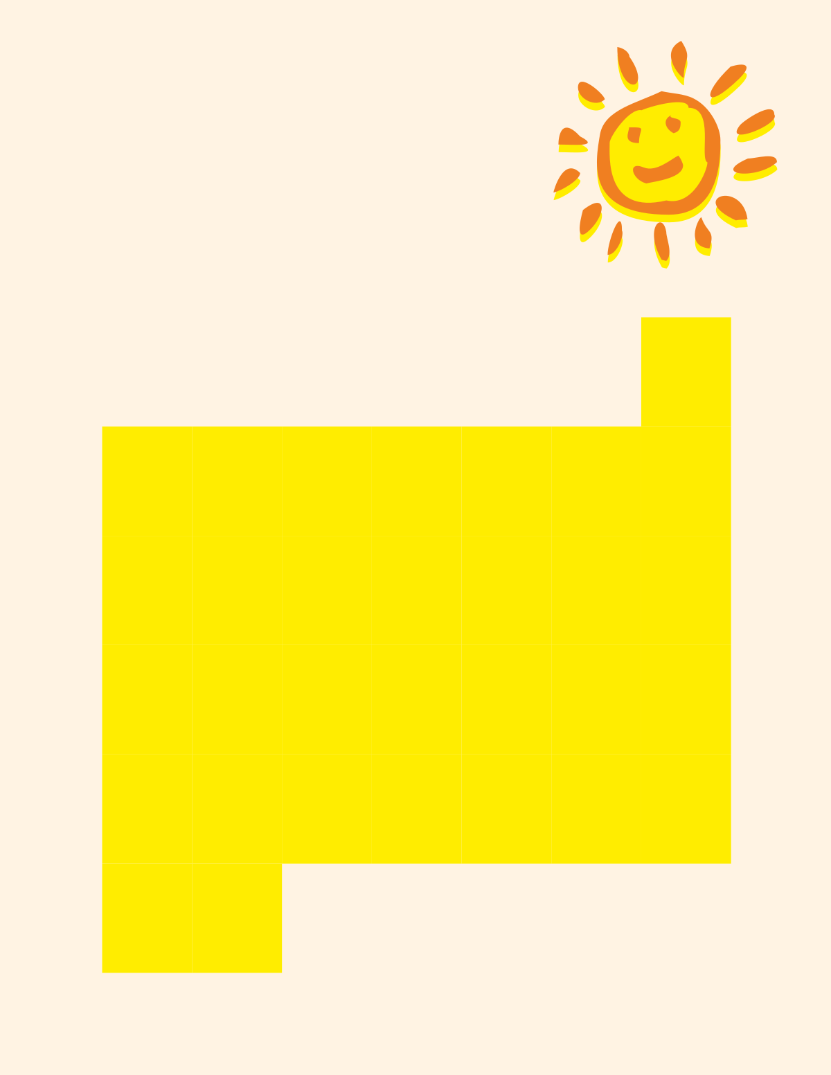 Yellow Map with Smiley Face Clipart for Fun and Creativity