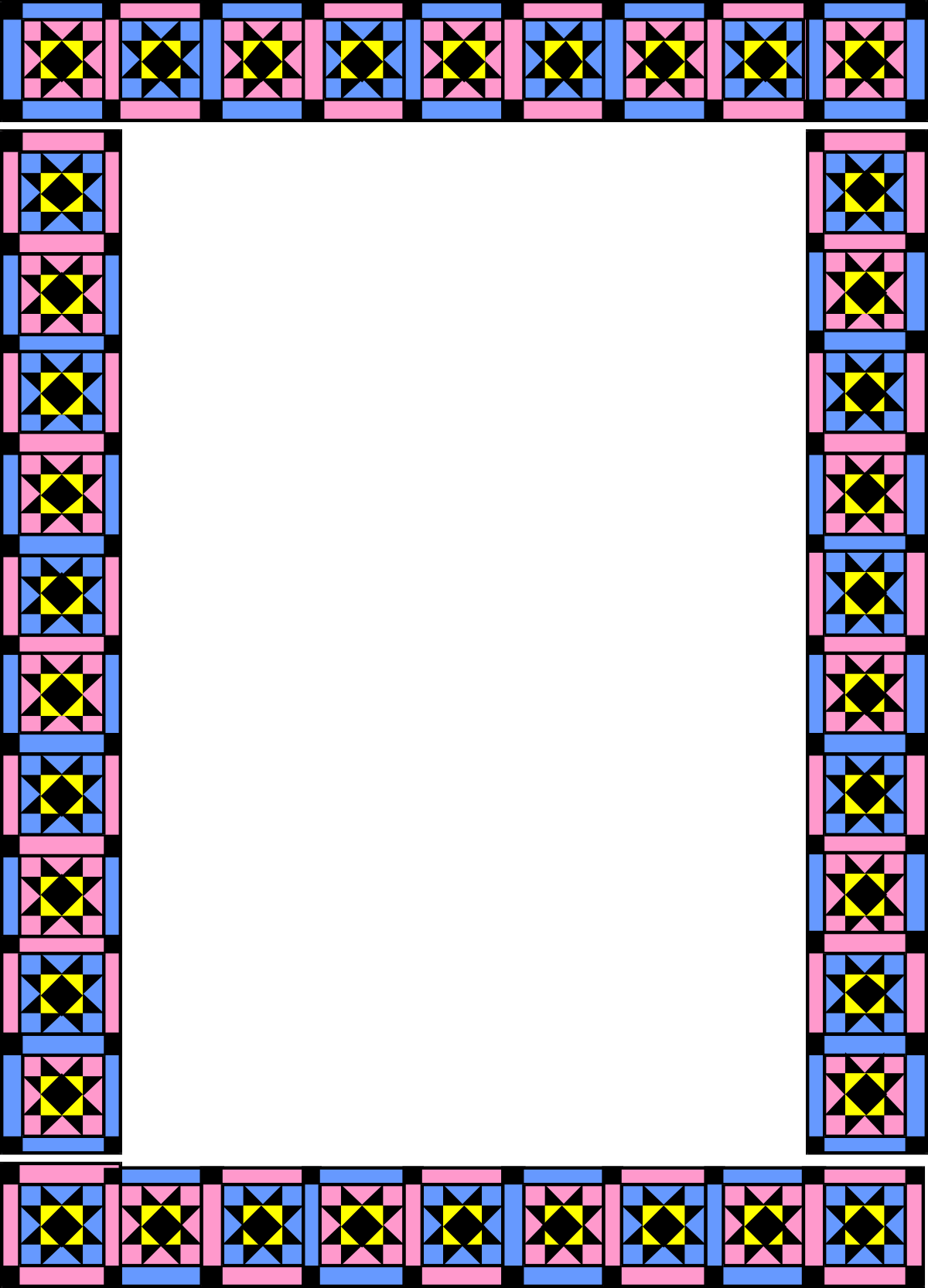 a square frame with a pattern of squares and squares clip art png transparent Borders and Leisure: Decorative Square Frame Clipart