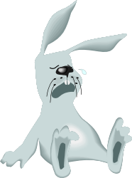 White Rabbit Clipart on Black Background - Perfect for Your Projects