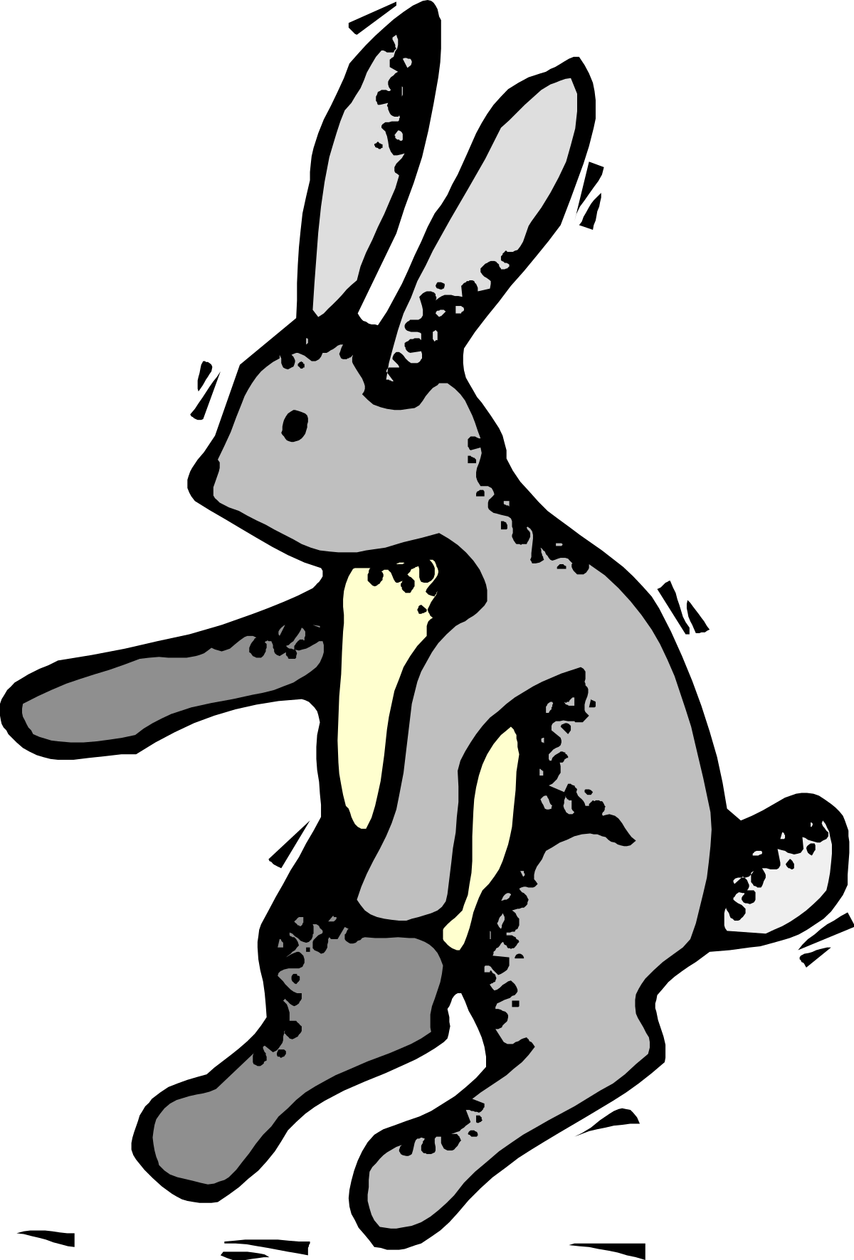 Rabbit Jumping in the Air - Playful Clipart for Fun Projects