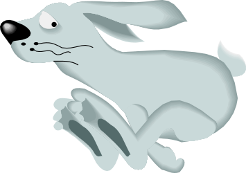 White Dog with Black Nose Clipart for Creative Projects