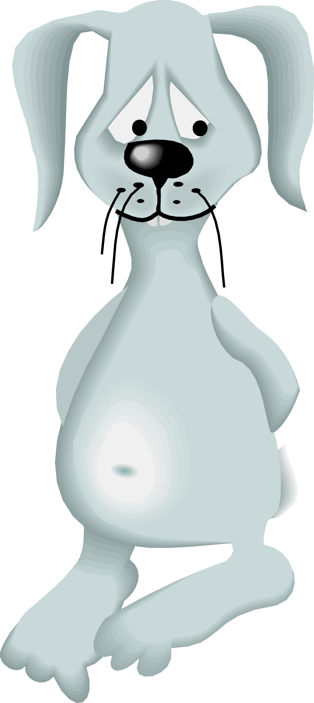 White Dog with Black Nose Clipart - Adorable Pet Illustrations