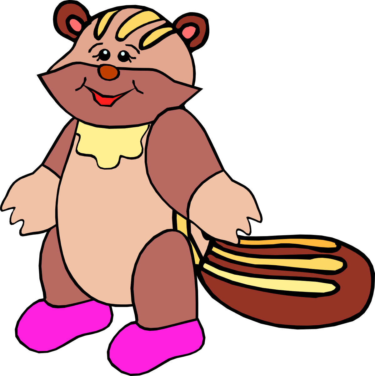 Cartoon Bear Holding Hot Dog - Playful Clipart for Fun Designs