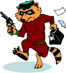 Cartoon Cat with Gun and Knife Clipart - Playful and Bold Illustrations