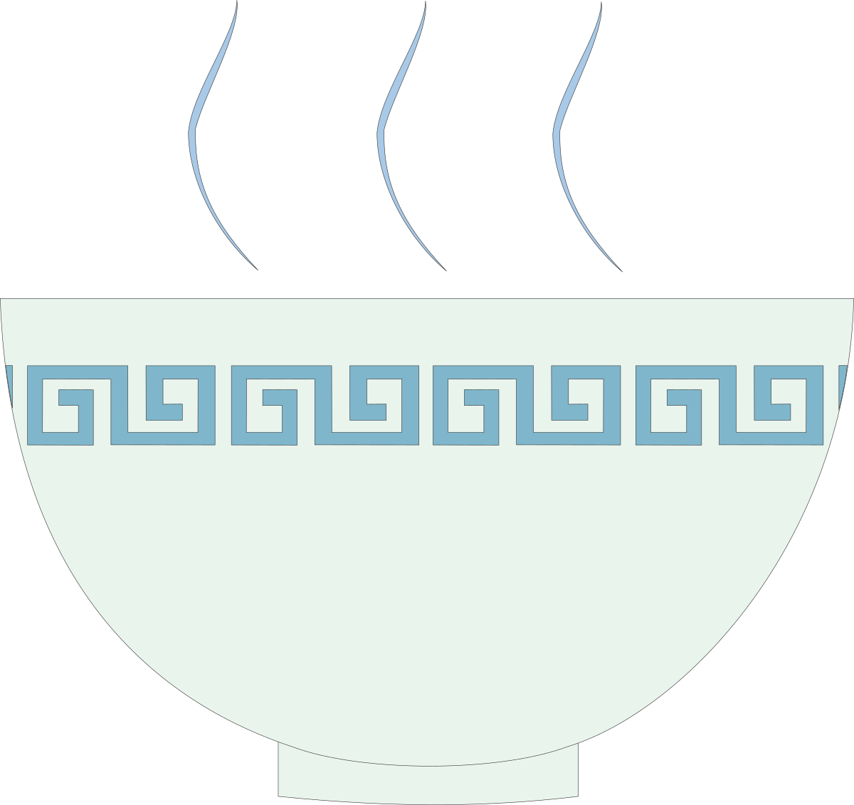 Bowl of Hot Soup with Rising Steam - Delicious Clipart