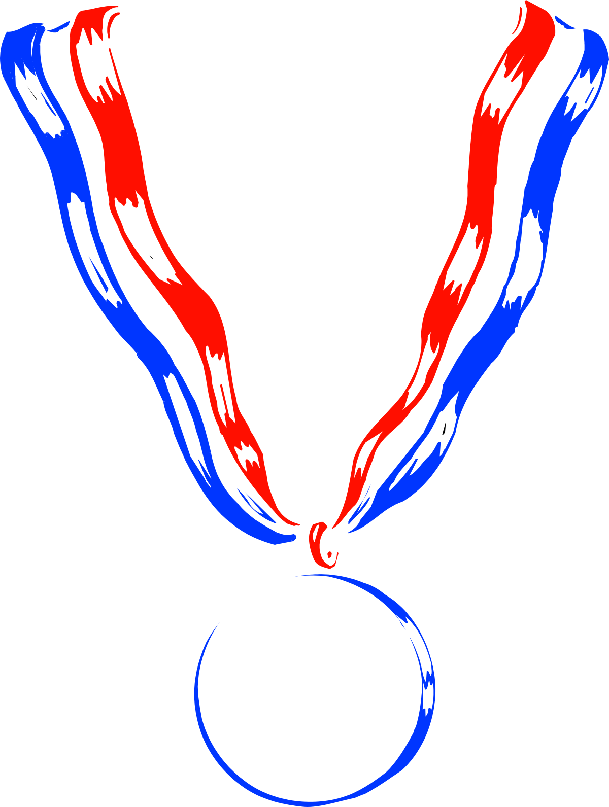 Red, White, and Blue Ribbon Clipart for Celebrations