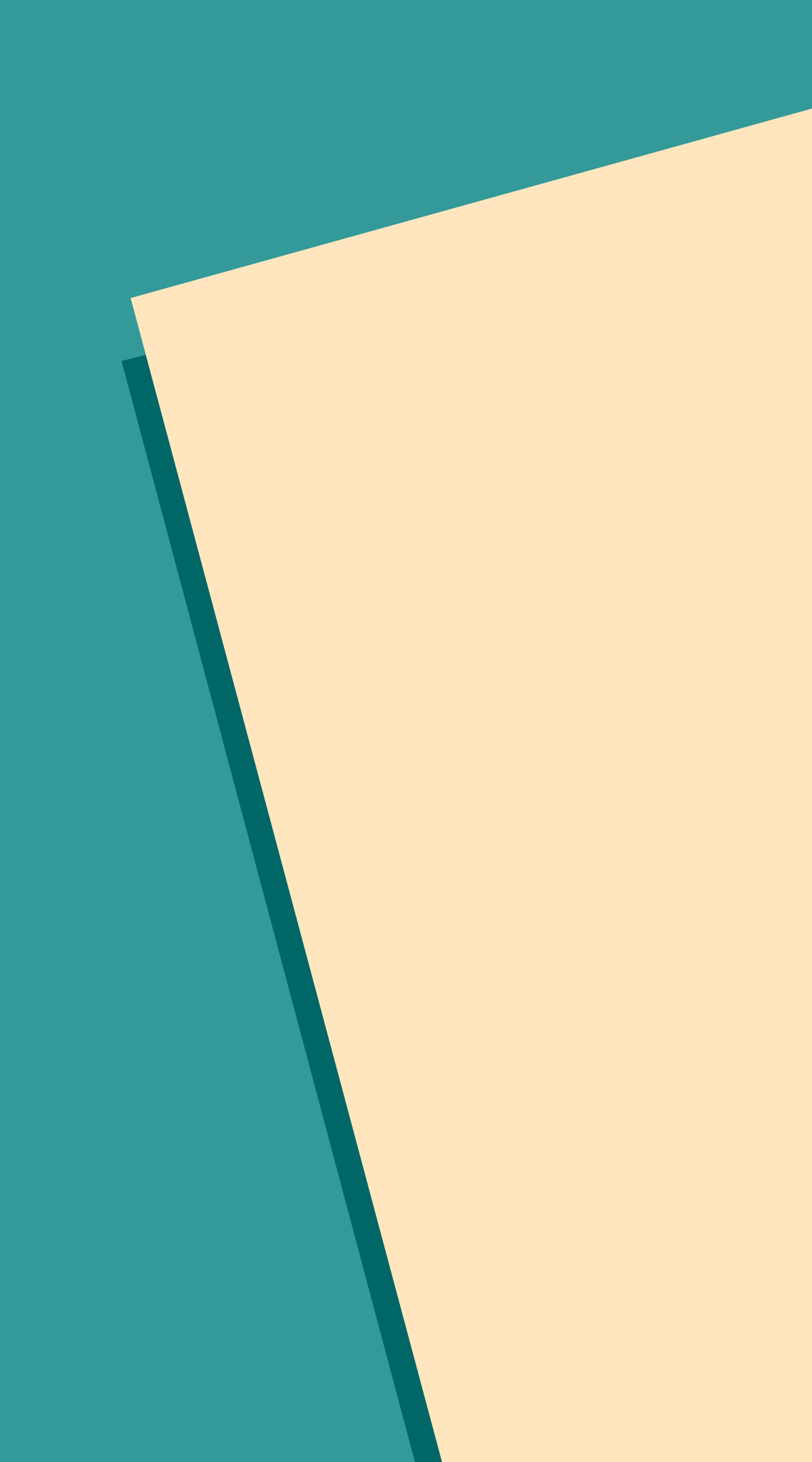 White Triangle on Teal Background - Modern Clipart Design