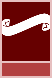 Red and White Banner Clipart with Elegant Ribbon Design