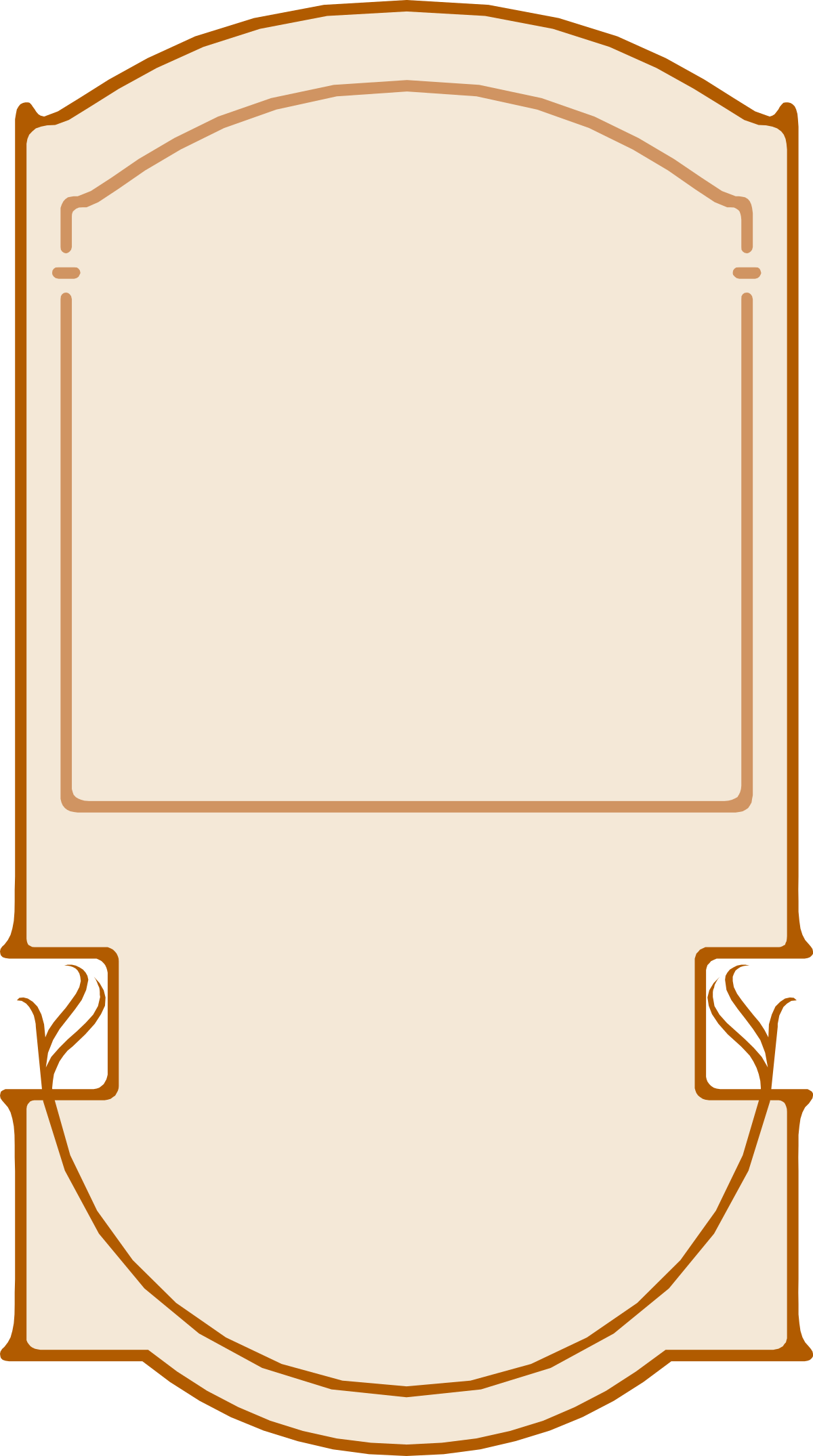 Elegant Brown Border: Blank Paper Clipart for Creative Projects