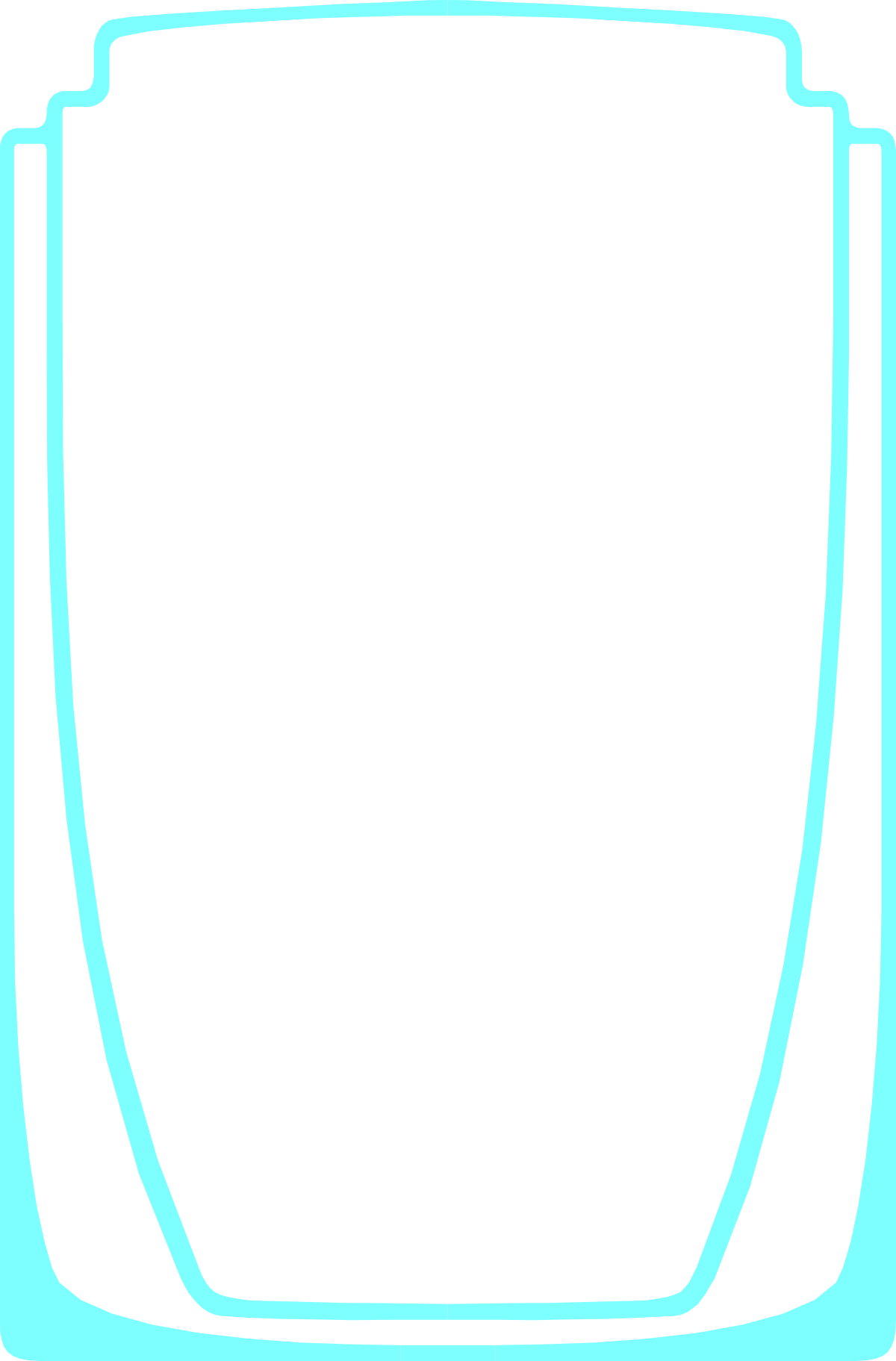Blue and Black Mug Clipart for Creative Borders and Frames