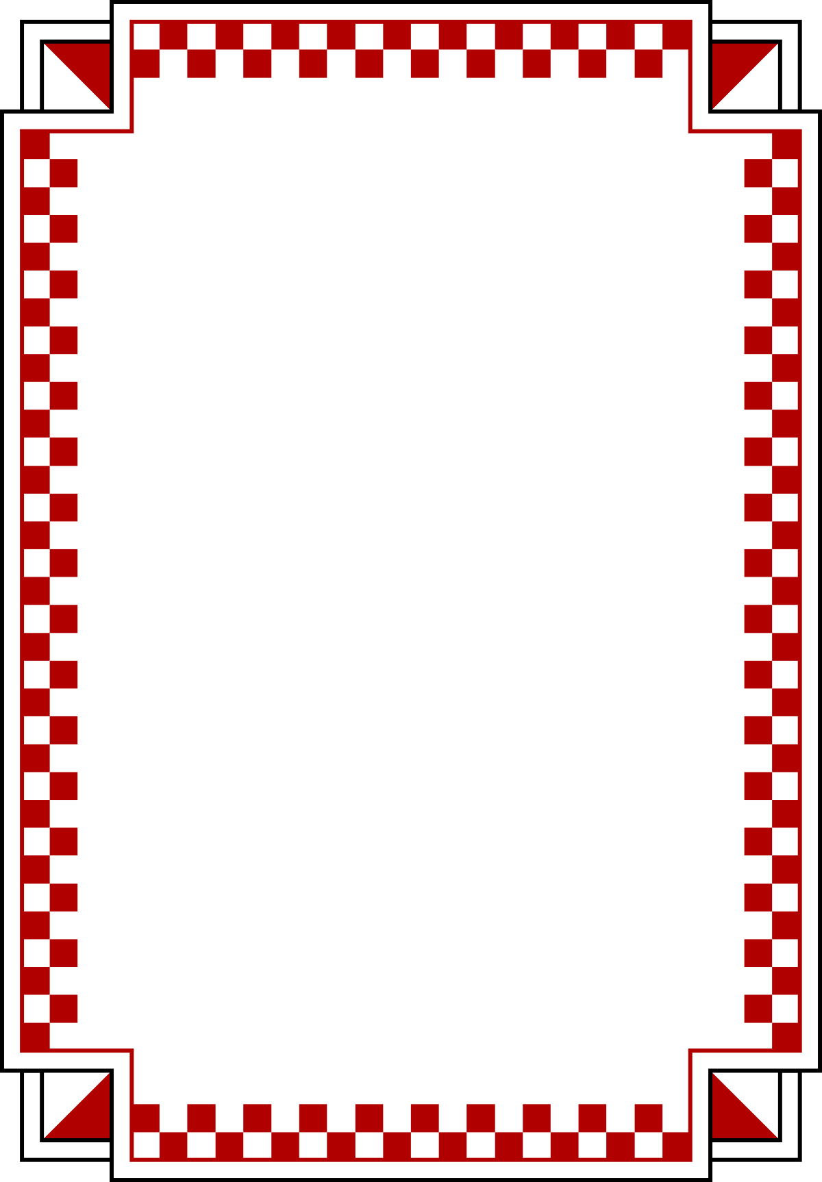 Red and White Checkered Border Clipart  Perfect for Frames and Decorations