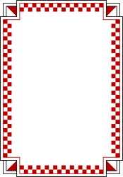 Red and White Checkered Border Clipart  Perfect for Frames and Decorations