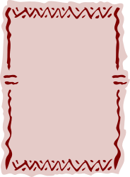 Red Border Clipart: Blank Paper with Elegant Design