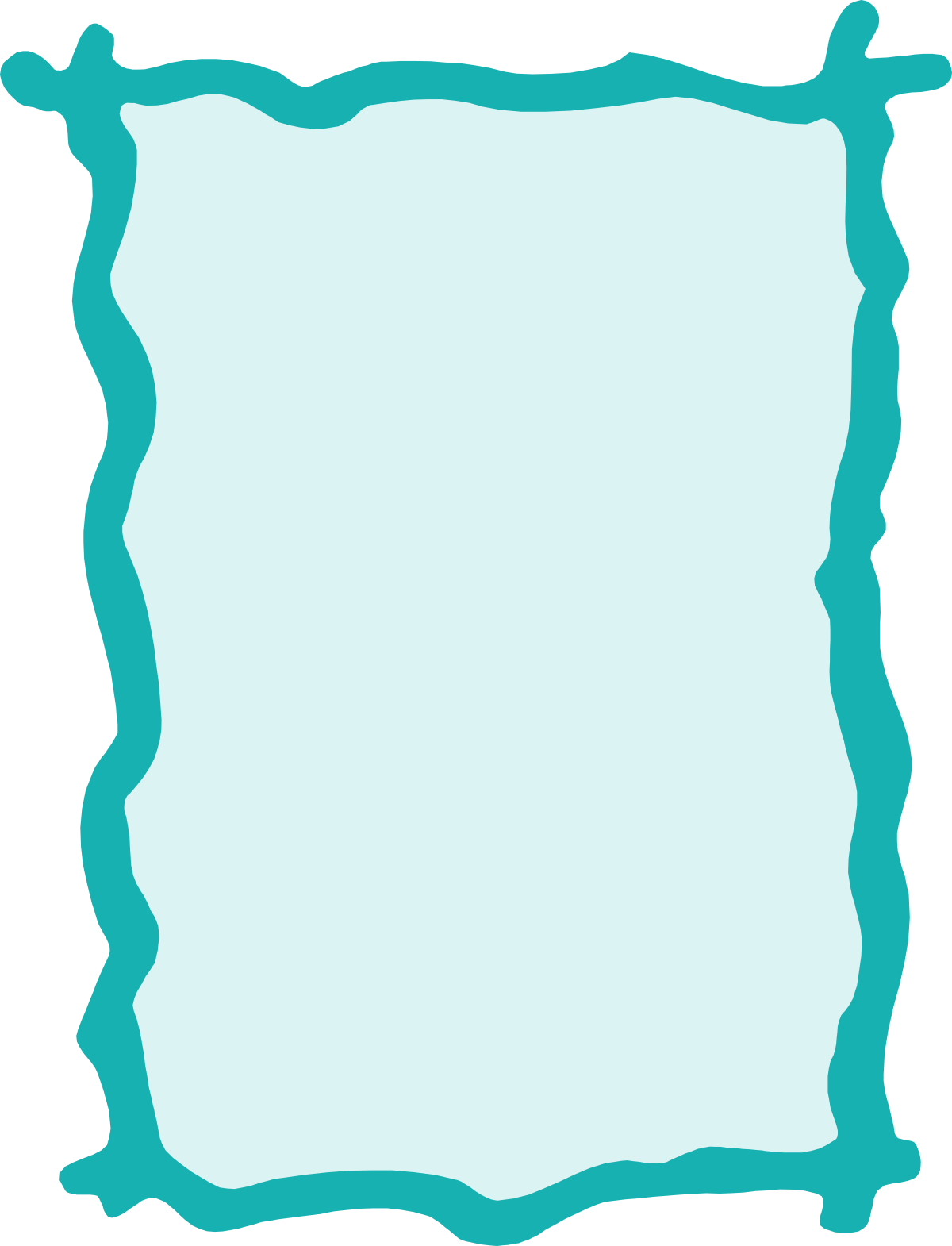 Blue Border Blank Paper Clipart - Ideal for Creative Projects