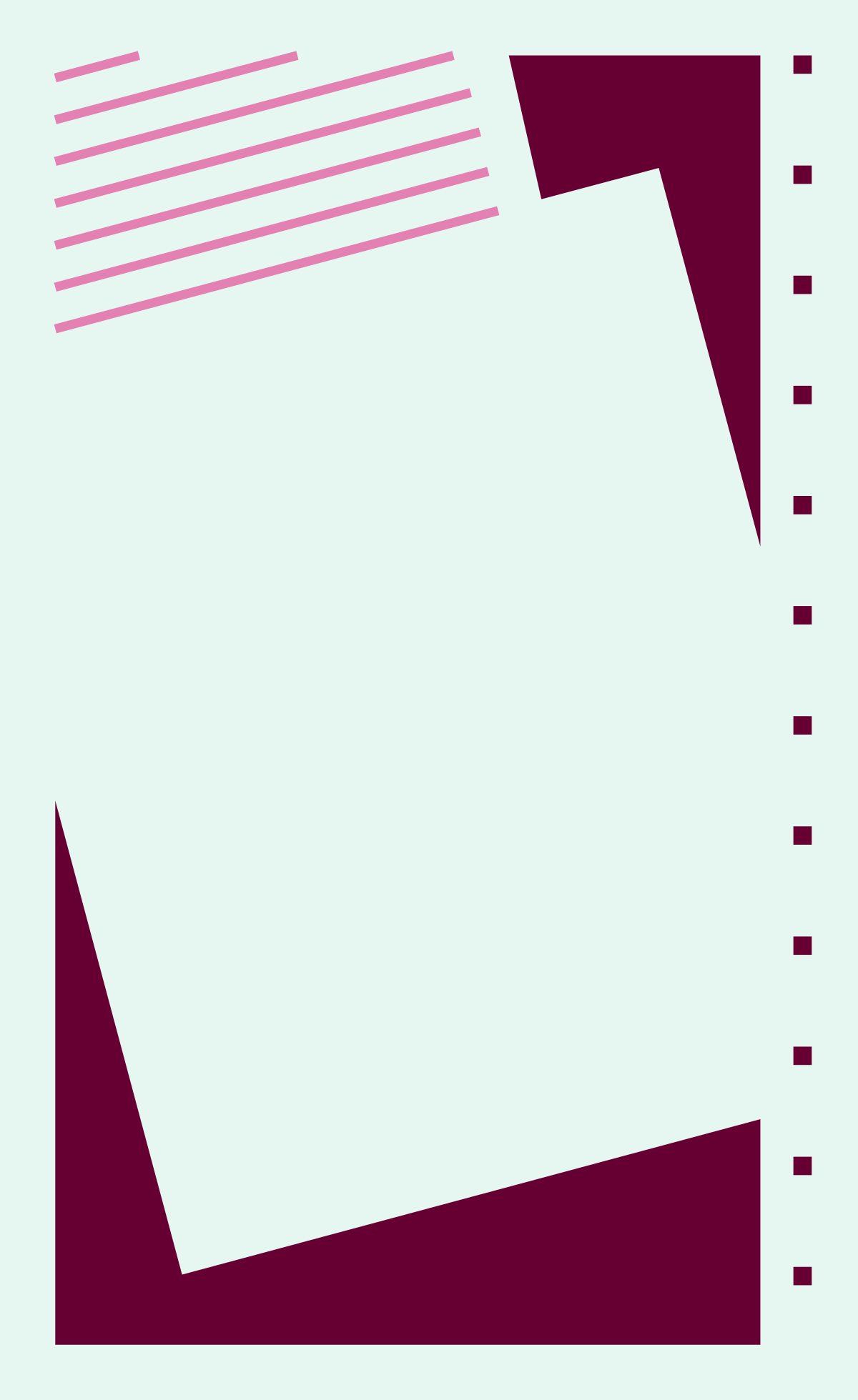 White Sheet with Pink Lines Clipart - Minimalist Borders Design