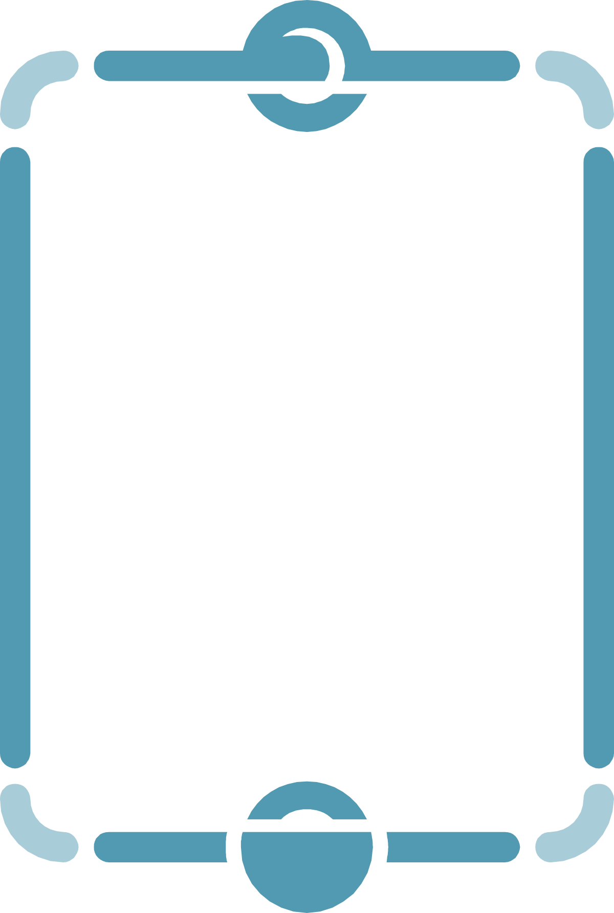 Square Frame with Circular Border Clipart - Versatile Design Element