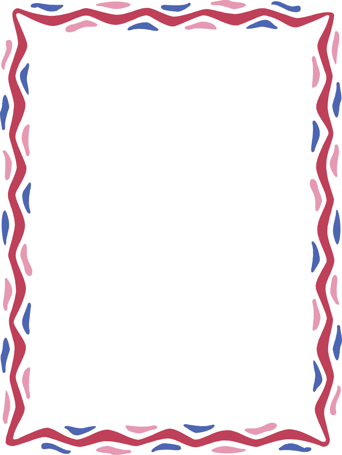 Square Frame with Red, White, and Blue Borders - Clipart Design