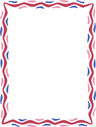 Square Frame with Red, White, and Blue Borders - Clipart Design
