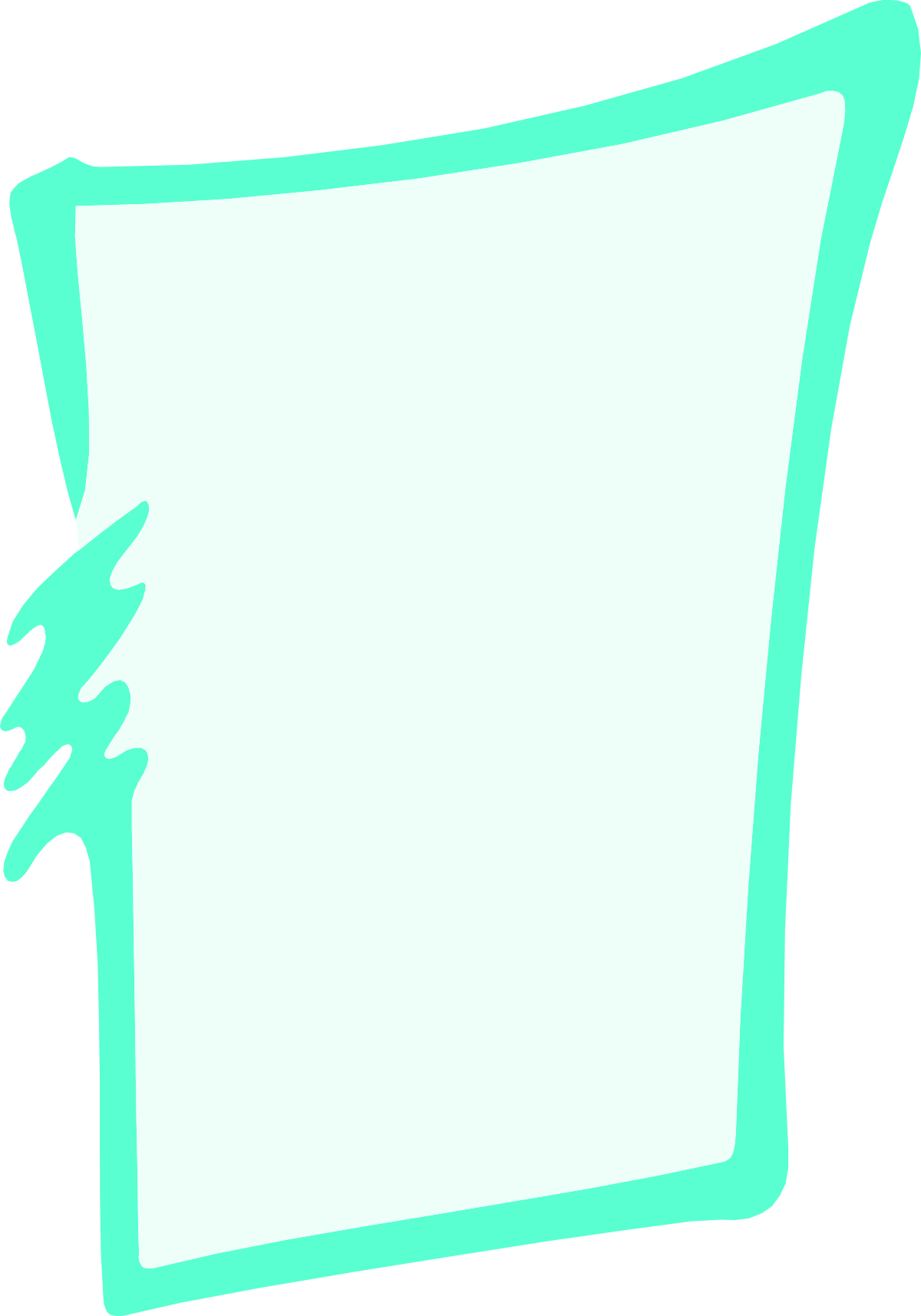 White Pillow with Green Edges - Elegant Clipart Design