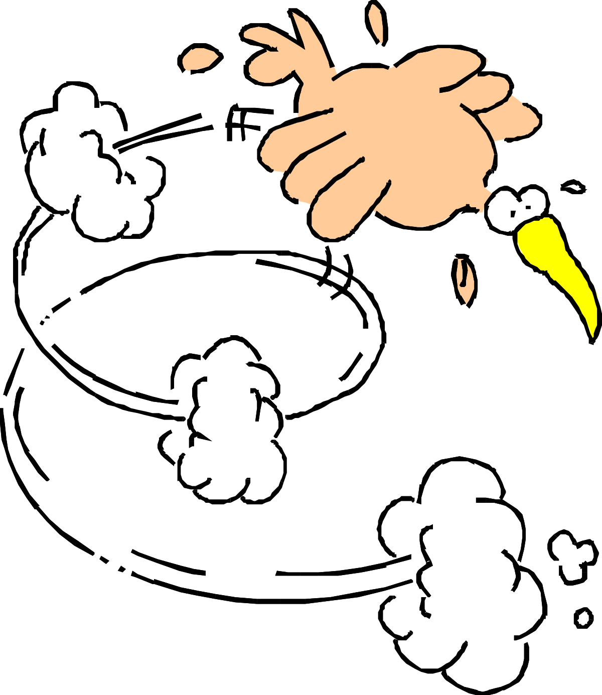 Yellow Flower Clipart on Black Background