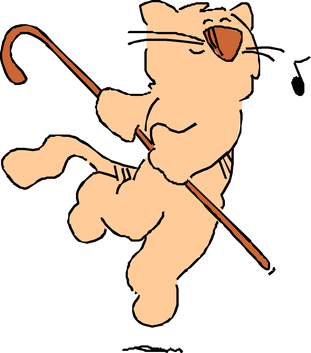Cartoon Bear with Golf Club Clipart: Playful Golfing Adventure