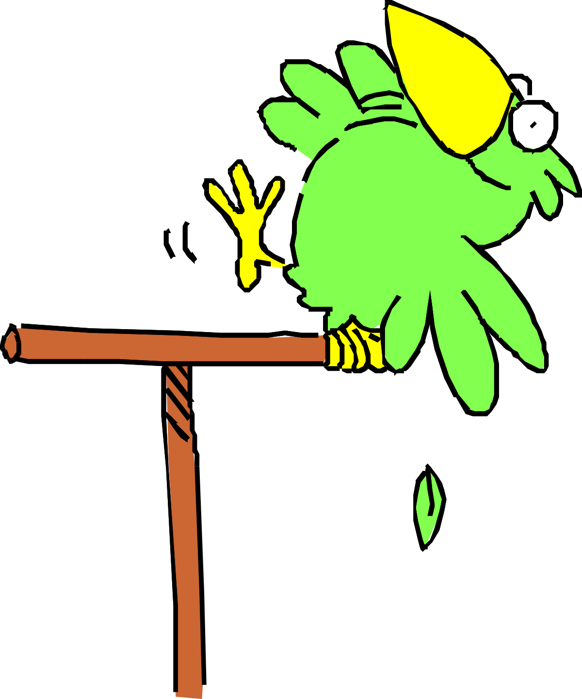 Bird on Branch Clipart - Elegant Nature Scene