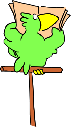 Green Bird Perched on Branch - Vibrant Clipart for Nature Lovers
