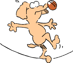Football Player Silhouette Catching Ball - Dynamic Clipart for Sports Themes