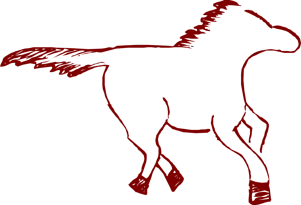 Majestic Horse with Long Mane and Tail - Stunning Clipart for Your Projects