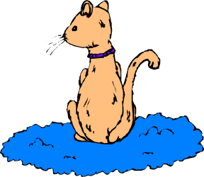 Cat Sitting on a Cloud - Adorable Clipart for Creative Projects
