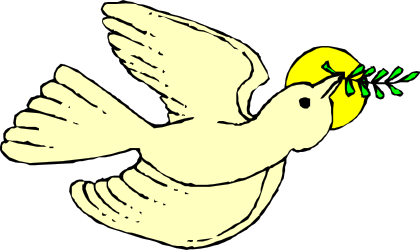 Dove with Green Leaf Clipart - Symbol of Peace and Hope